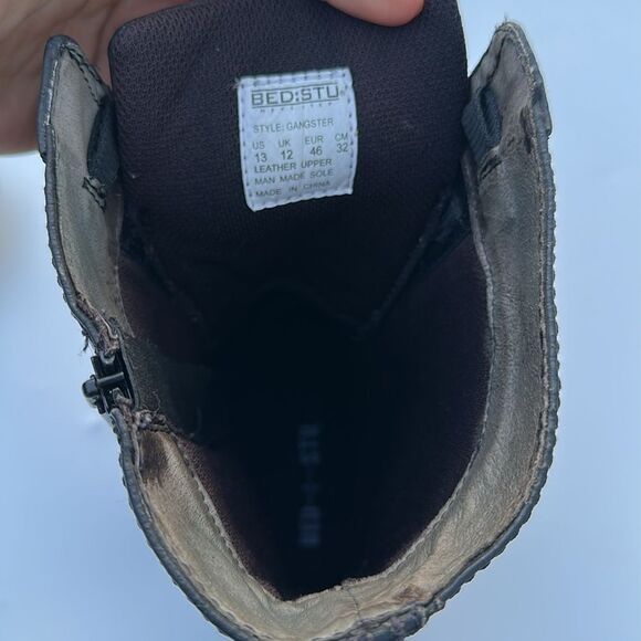 BED : STU COMBAT MOTO BOOTS style GANGSTER - Picture 6 of 12